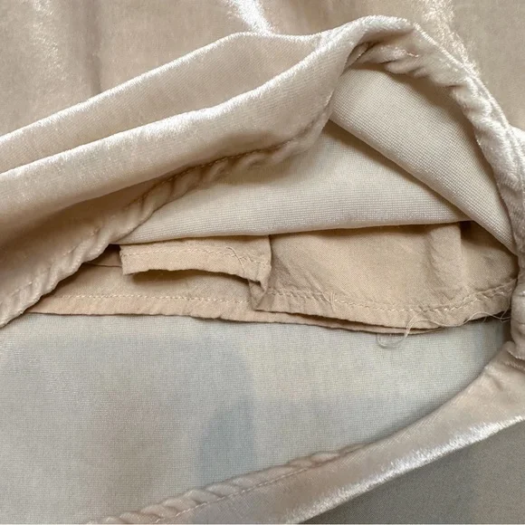 Anthropologie MAEVE crushed velvet champagne dress, 8. - Picture 5 of 8